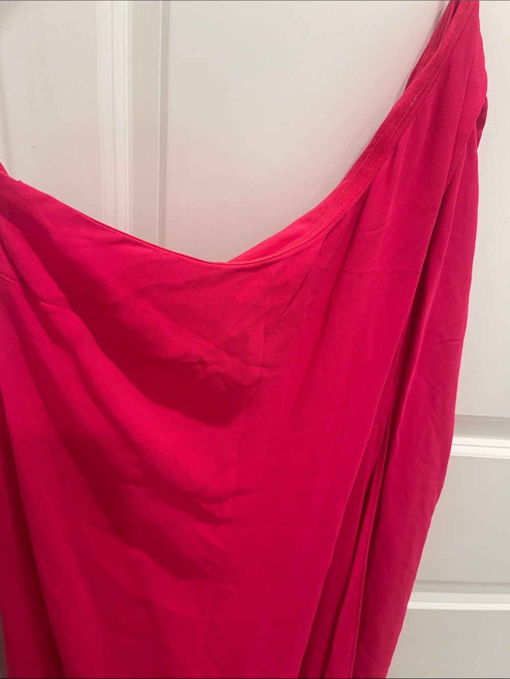 Reiss One-Shoulder Fuchsia Red Gown - Picture 6 of 7